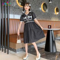 Girls summer dress 2021 New Girl Net red Middle Child children summer Princess thin cotton skirt