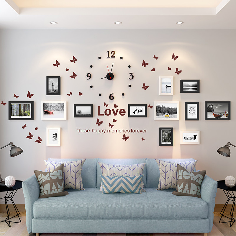 3D stereoscopic wall stickers Living room background wall stickers Bedroom room wall decoration Net red rental house transformation