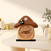 Mushroom Clock Cartoon Living Room Creative Clock Bedroom Bedside 2025 New Silent Home Clock Table Clock