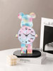 Violent Bear High-End Desk Clock, Table Clock, Desktop Clock for Living Room, Home Use, Decorative Clock, Pendulum Clock, Ornament