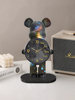 Violent Bear High-End Desk Clock, Table Clock, Desktop Clock for Living Room, Home Use, Decorative Clock, Pendulum Clock, Ornament
