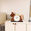 Cute Pony-Shaped Desk Clock Wooden Tabletop Clock Creative Ornament Decorative Pendulum Clock 2026 New Model Table Clock