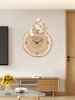 Cat-Shaped Wall Clock Living Room Decoration Nordic Log Style Dining Room Creative Clock Wall Clock Table Side Clock