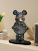 Violent Bear High-End Desk Clock, Table Clock, Desktop Clock for Living Room, Home Use, Decorative Clock, Pendulum Clock, Ornament