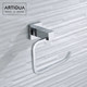 Artiqua All-Copper Tissue Holder Square Toilet Paper Holder Roll Dispenser with Cover Dustproof Premium Bathroom Accessory
