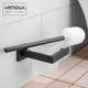 Artiqua Toilet Brush Holder 304 Stainless Steel Toilet Brush Rack Black Toilet Cup Holder Bathroom Accessory