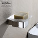 Artiqua304 Stainless Steel Soap Dish Glass Single Dish with Stand Soap Holder Bathroom Accessory Glossy