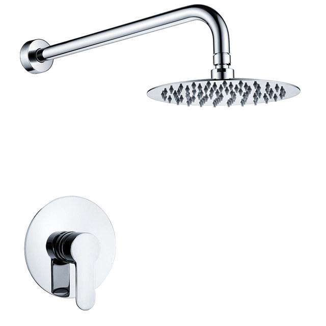 Artiqua Concealed Wall-Mounted Showerhead Set, All-Copper Hot and Cold Showerhead Set for Hotel and Home Use