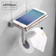 Artiqua All-Copper Toilet Paper Towel Holder Roll Toilet Bathroom Storage Rack Scandinavian Black
