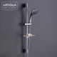 Artiqua Stainless Steel Shower Lift Rod Adjustable Bracket Lift Stand 8-Function Shower Head Set
