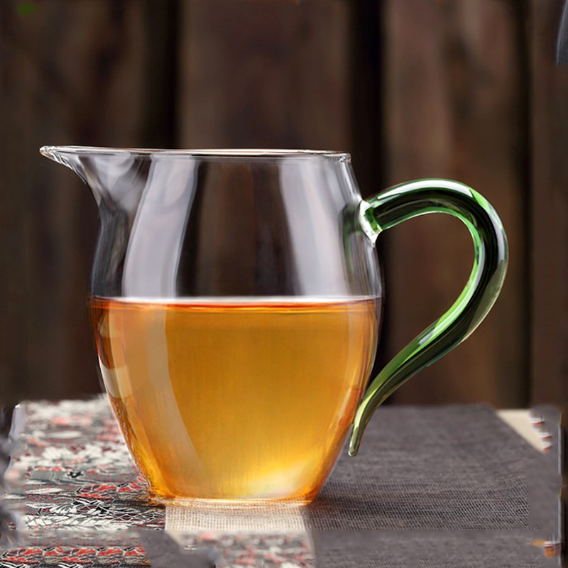 Glass Justice Cup Public Cup Tea Leak Suit Thickened Heat Resistant Big Tea Sea Sub Tea Instrumental Kung Fu Tea Set Accessories