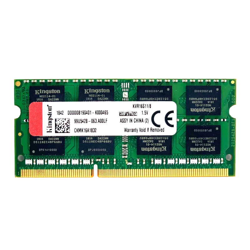 Оригинальная память Kingston DDR3 8G 1333 1600 Напряжение 1.5V ноутбуковая планка, 8GB одиночная планка