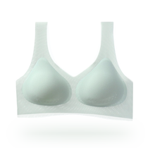 Seamless bra for women in summer thin cool wire-free big breasts small breasts push-up sports and beauty vest-style bra