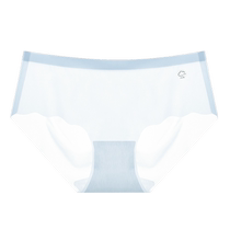 Anjiren Ice Silk Seamless Underwear Womens Antibacterial Pure Cotton Crotch Simple Girls 2024 Thin Triangular Mask Pants