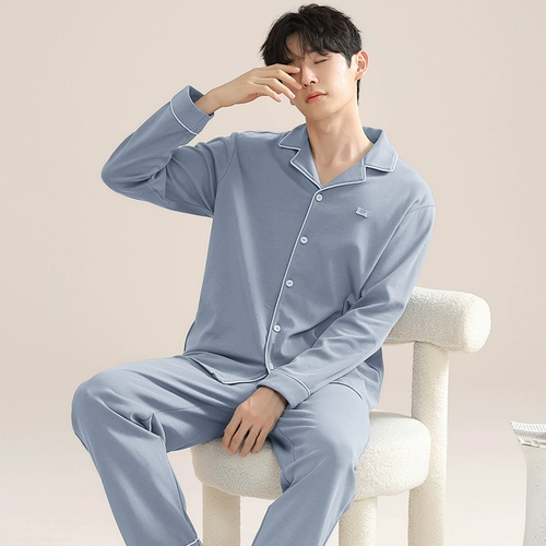 Хлопковая демисезонная пижама, лонгслив, штаны для отдыха, осенний демисезонный комплект