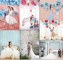 New photography wedding photos simple indoor wedding background Taobao clapper background anchor photography background