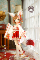 (Meow house)Fox tail single tail ear set 3 points 4 points BJD DD SD universal ASAE baby clothes spot