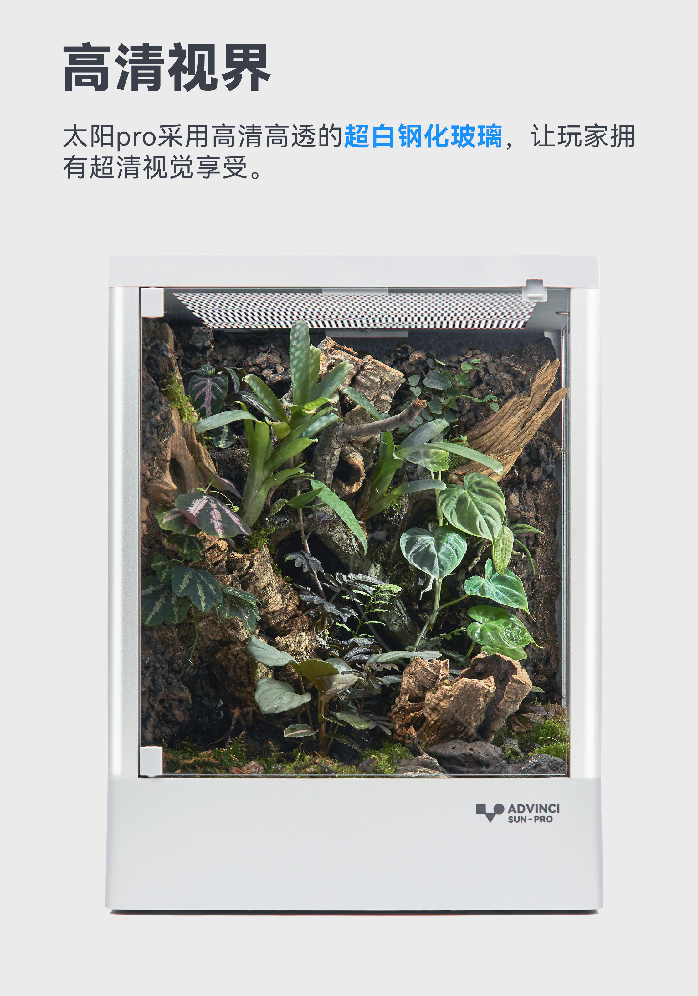 [新店]达芬奇太阳Pro爬宠饲养箱蛇爬缸睫角守宫角蛙鬃狮蜥蜴造景 detail 18