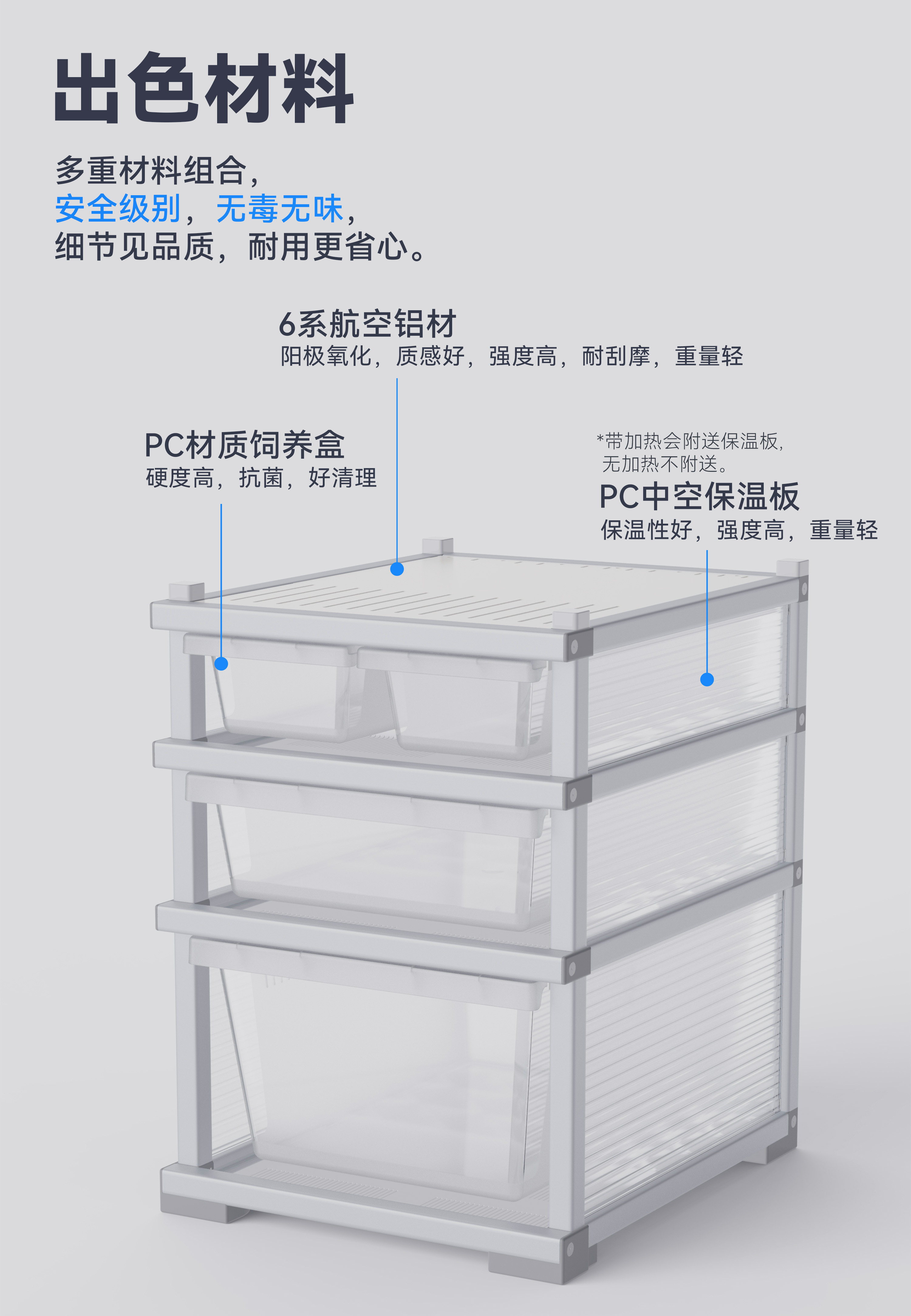 【新店】达芬奇黑洞桌面爬柜R属玩具蛇豹纹守宫饲养盒桌面柜 detail 8