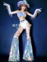 Wei Yijias new Yulin sequined atmosphere suit party show gogo nightclub bar djds performance costume a