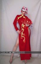 Nightclub bar female dj female singer dance team gogo guest party business performance Chinese style cheongsam costume
