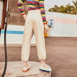 Осенние белые джинсы, трендовые штаны, 2020, в корейском стиле, по фигуре