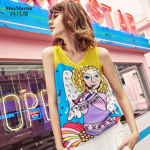 Летняя одежда, шифоновая майка топ для отдыха, футболка без рукавов, 2020, европейский стиль, свободный крой