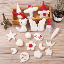  White christmas tree decorations Small pendant Pure wool felt handmade garland diy floral accessories material finished product