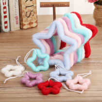  Christmas Christmas tree decorations Small pendant Wool felt hollow five-pointed star pendant Handmade DIY materials