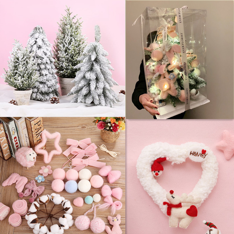 Small Christmas tree diy material package net red INS wind desktop simulation Nobesson set bare tree falling cedar home