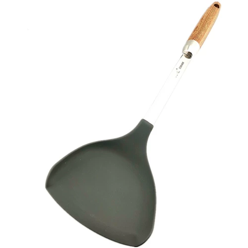 旺利来 Силиконовая лопаточная лопата сгущенной лопаты, не почищенная кастрюль, специальная жареная лопата 304 Ручка теплоизоляция Древесина