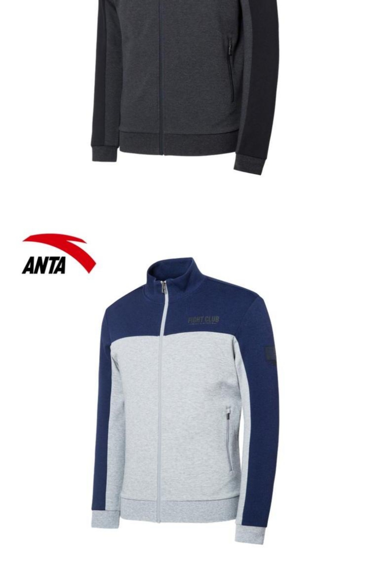Anta áo len thể thao nam mùa xuân và mùa thu áo khoác đan áo khoác cổ áo khoác áo khoác gió nữ adidas