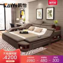 Smart massage fabric bed Master bedroom tatami bed 2 meters 2 2 modern multi-function tatami double technology cloth