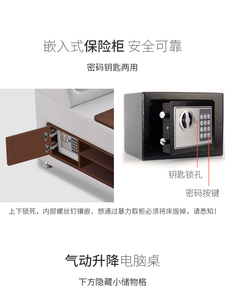 Phòng ngủ mát xa thông minh nhỏ gọn giường da giường tatami đa chức năng hiện đại tatami giường đôi hôn nhân profiled - Giường giường sắt 2 tầng