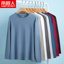 Antarctic person pure cotton long sleeve T-shirt male blue Nelap compassionate loose blouses male pure color full cotton short sleeve undershirt