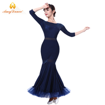 Amy dance suit National standard dance dress Female adult fishbone dress Waltz dance suit Modern dance practice suit