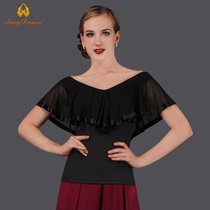 Aimedance dresses dance blouses women short sleeves Summer new Latin practice womens professional ballroom dancing costumes women