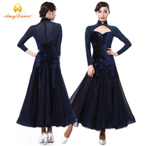 Amy dance dress ballroom dance dress sexy open chest vintage cheongsam adult female big swing modern dance practice suit