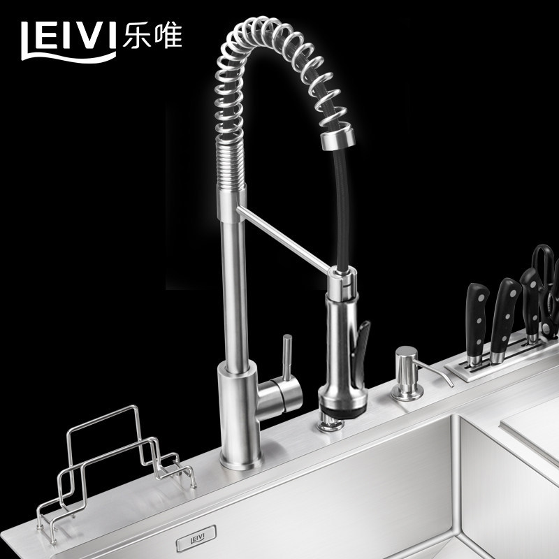 Lemerit-based 304 stainless steel kitchen hot and cold rotating two modes shower head out tap 8022