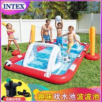 INTEX outdoor paddling pool childrens toys air cushion fun parent-child game pool large inflatable swimming pool