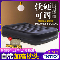 INTEX luxury folding inflatable bed mattress double enlarged padded pneumatic bed household air cushion bed