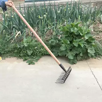 Agricultural rake Household leveling land rake Construction site Mine rake Horticultural planting vegetables wasteland ripping deciduous rake