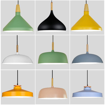 Chandelier Simple Modern Nordic Single-Head Macaron Personalized Creative Lampshade Bar Restaurant Chandelier Industrial Style Shop