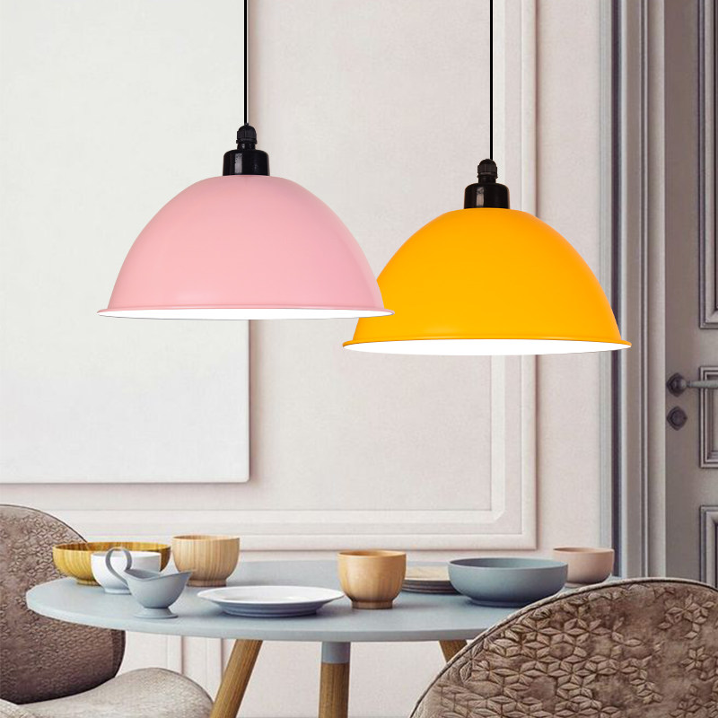 Loft Industrial Lampshade Macaron Industrial Style Gym Dance Studio Retro Internet Cafe Workshop Mall Factory Pendant Light