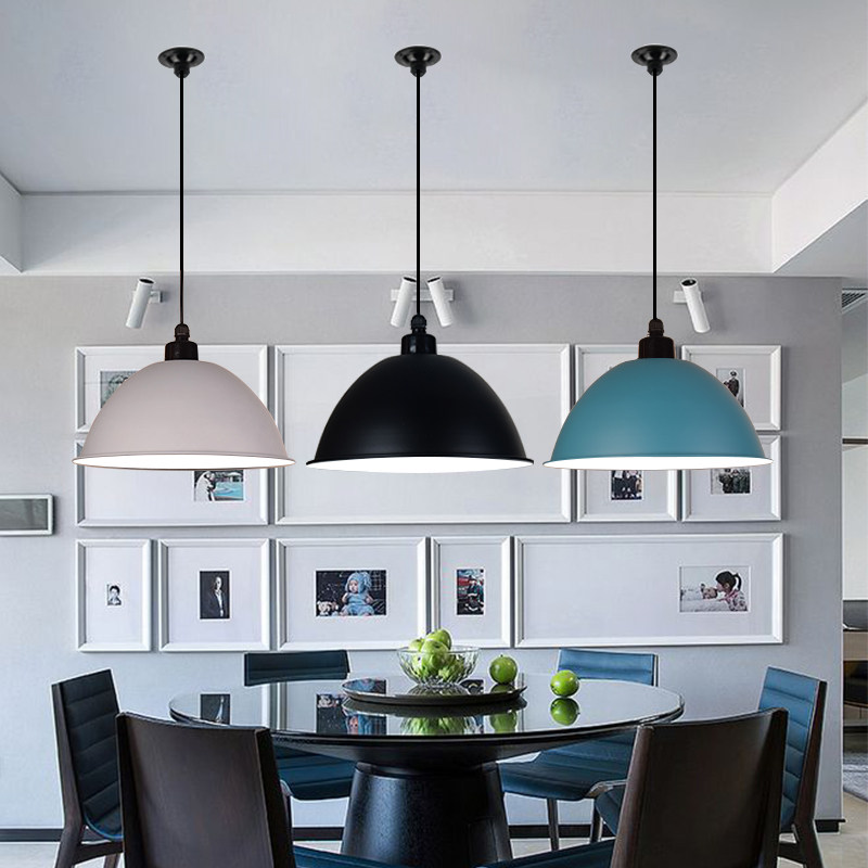Loft Industrial Lampshade Macaron Industrial Style Gym Dance Studio Retro Internet Cafe Workshop Mall Factory Pendant Light