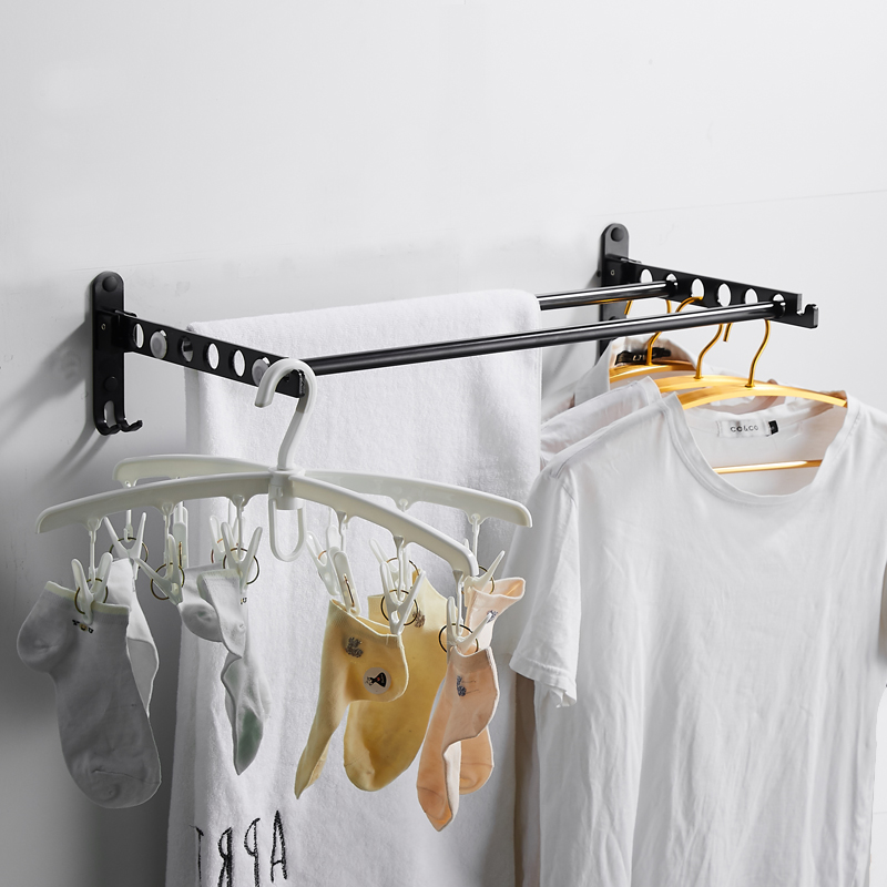 Balcony Folding Clothes Hanger Invisible Window Sill Outdoor indoor cool clothes drying hanger Gods Sunburn Quilt Telescopic Clotheshorse