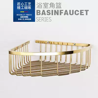 Wanzhong bathroom hardware pendant 304 stainless steel net basket bathroom toilet rack triangle storage basket
