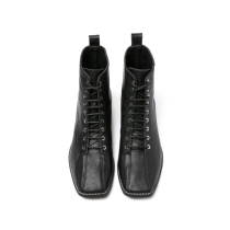 Clear bin RMB99  No deback not changing square head genuine leather Martin boots women Fashion 100 hitch Shoe children