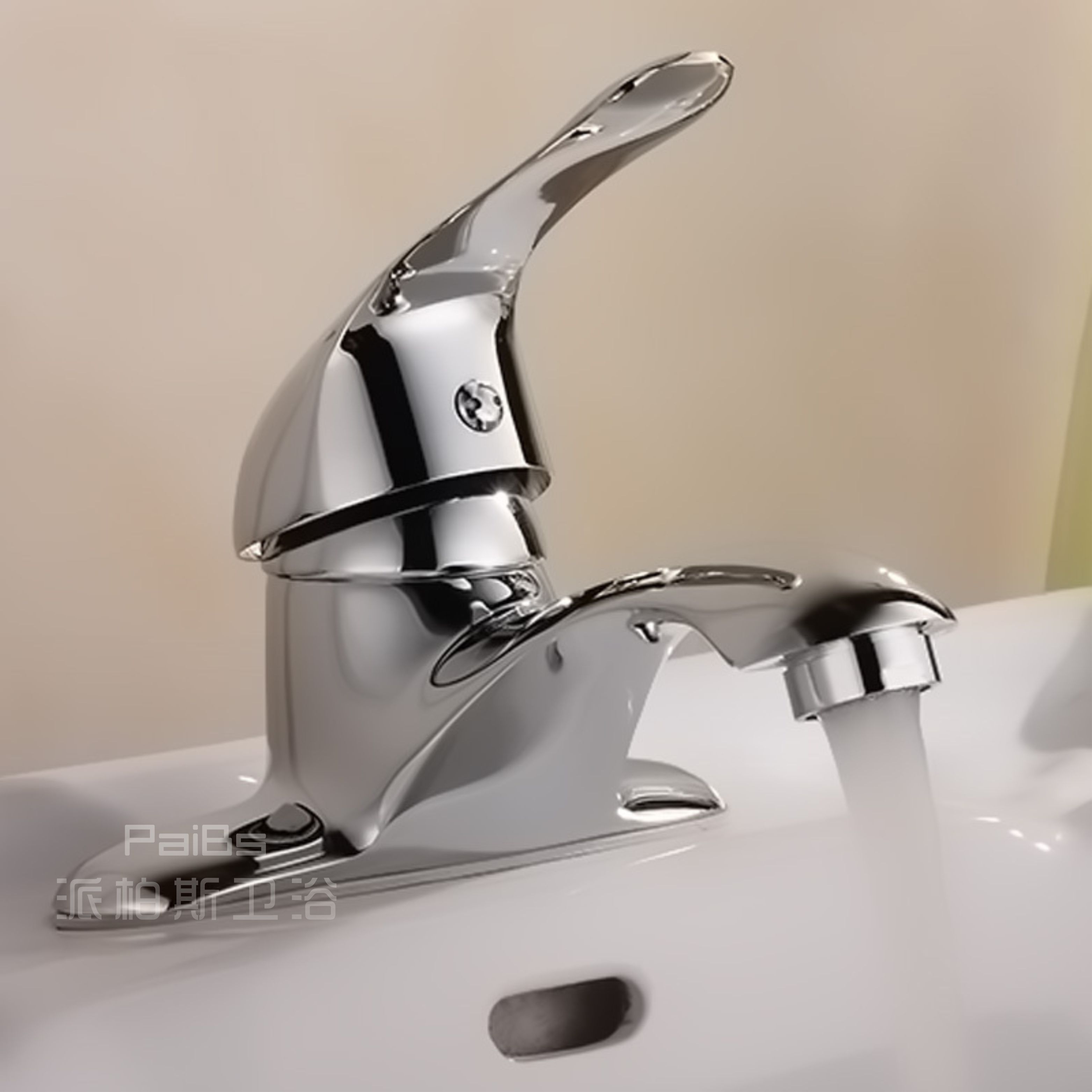 Dressing room basin basin faucet hot and cold water faucet single handle double-hole valve core basin zinc alloy ceramic sheet