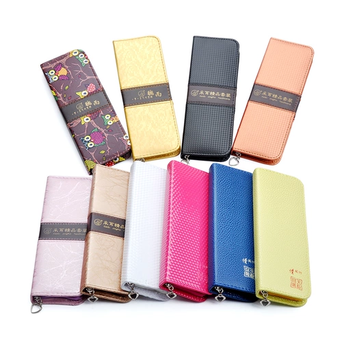 天艺 Портативная кожаная сумка может быть установлена ​​с 16 одному для ушных инструментов для выкопания кожаных пакетов для ушей